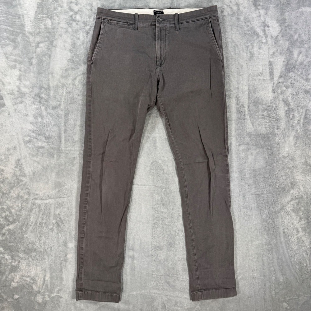J.Crew 484 Slim Stretch Chino Pants Men's 32x34 Charcoal Gray Twill